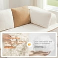thumbnail image 5 of SOULART 134.7" Cloud Couch, White Teddy Fabric Sectional Sofa for Living Room, No Assembly Fluffy Comfy Couch with Contrast Color Design, 5 of 15