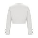 thumbnail image 4 of Ailaofu Women's Blazer Jacket Open Front Long Sleeve Pleated Work Office Cropped Jacket, 4 of 6