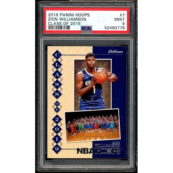 Zion Williamson Rookie Card 2019-20 Panini Hoops Class of 2019 #7 PSA 9