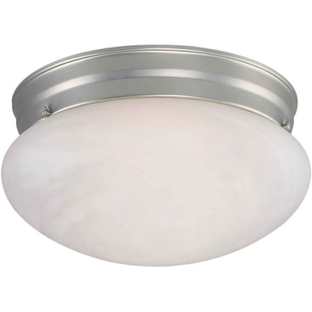 Forte Lighting 6203-02 Brushed Nickel Functional Flushmount Ceiling Fixture