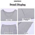 thumbnail image 5 of Gingprous 2 Piece Lounge Set for Women Oversized Tshirts with Shorts Casual Tops V Neck Summer Outfits, 5 of 10
