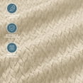 thumbnail image 3 of Bare Home Microplush Fleece Textured Blanket - Chevron Texture - Fuzzy Microfleece - Soft & Plush - Twin/Twin XL, Oyster, 3 of 7