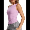 thumbnail image 3 of Tops de Verano con Hombros Descubiertos para Mujer, Camisetas para Salir, Top Corto Sin Mangas, Ropa de Moda, Conjuntos de 2025 Púrpura L, 3 of 9