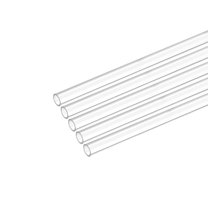 Uxcell Plastic Pipe Rigid Round Tube Clear 0.23" ID x 0.31" OD x 17" High Impact for Lighting Models Water Plumbing 5Pcs