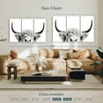 thumbnail image 4 of Elephant Stock Peeking Cow Bw Wall Art - Horizontal Multi Panel Canvas - Living Room Wall Decor - Animal Multi Panel - White And Gray Decor By Sisi And Seb - 50" x 32", 4 of 8