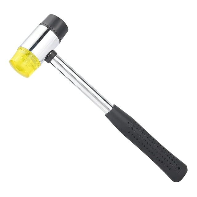 Martillo de goma pequeño, martillo de goma de doble cara para joyeros, uso para niños o mujeres o trabajos de golpeteo ligero, antideslizante.