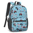 thumbnail image 2 of Monster Cartoon Truck Blue Pattern 17" School Backpacks for Teens,Waterproof Oxford Fabric,S-Shape Padded Straps for School,Travel,Hiking,Camping, 2 of 6