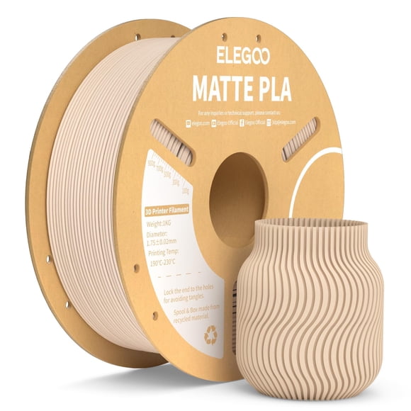 Filamento para impresora 3D ELEGOO mate PLA beige, 1,75 mm, 1 kg
