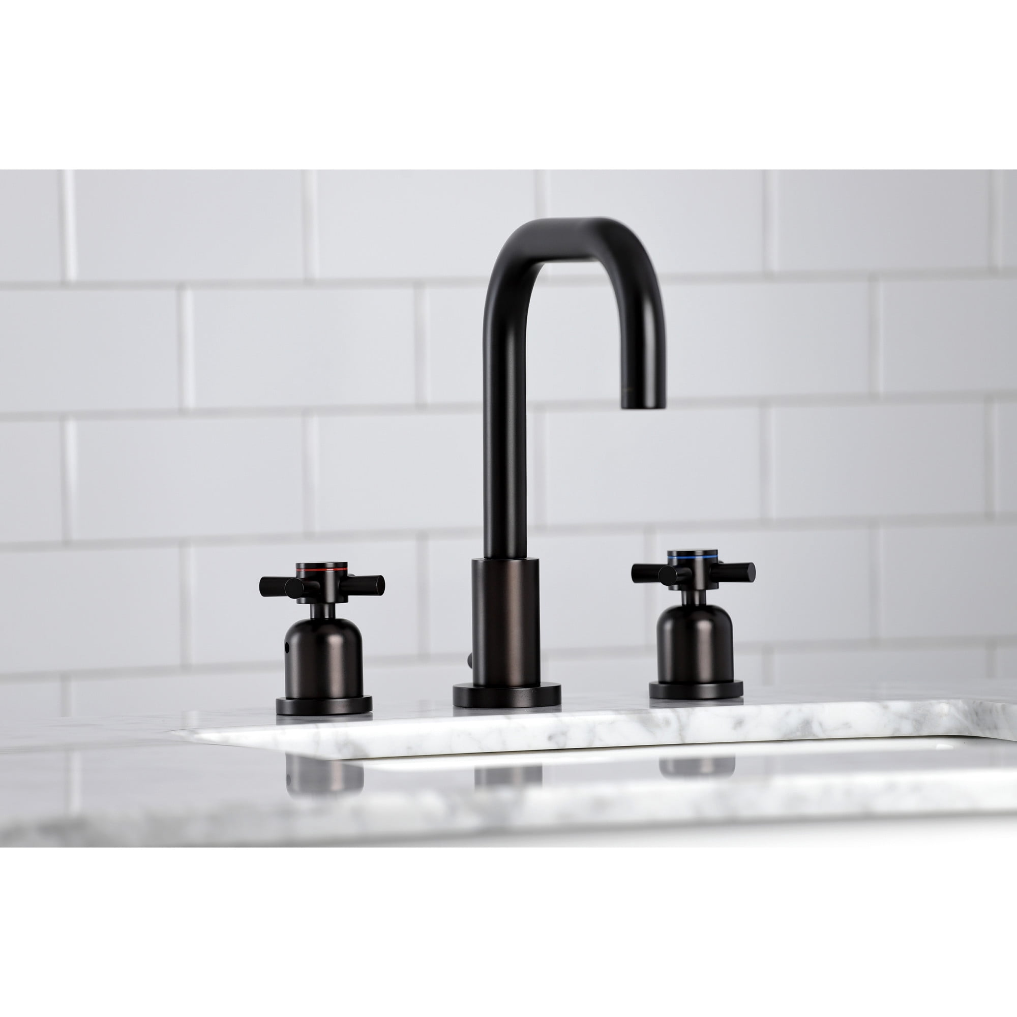 Kingston Brass FSC8935DX Concord Widespread Bathroom Faucet with Brass Pop-Up, Oil Rubbed Bronze