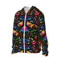 thumbnail image 2 of Kll Mexican Flower Traditional1 Print Men'S Women’s Upf 50+ Sun Protection Outdoor Hoodie Jacket Long Sleeve Fishing Hiking Performance Shirt- Small, 2 of 8