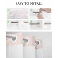 thumbnail image 5 of No Hook Shower Curtain with Snap-in Liner, Pink Flamingo Waterproof Fabric Bathroom Curtains, Summer Flamingo Coastal Ocean Beach Bath Curtains & Mesh Top Window 72"x84" Long, 5 of 6