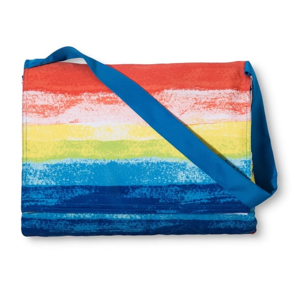 Blue Stripe Bed blanket, Alpha Blue