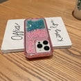 thumbnail image 3 of ShellTech Compatible with iPhone 16 Glitter 3in1 Shockproof Transparent Hybrid Case Clear Flowing Liquid Quicksand Case Girly Women Sparkly Bling Soft TPU Protective Bumper Case,D, 3 of 14
