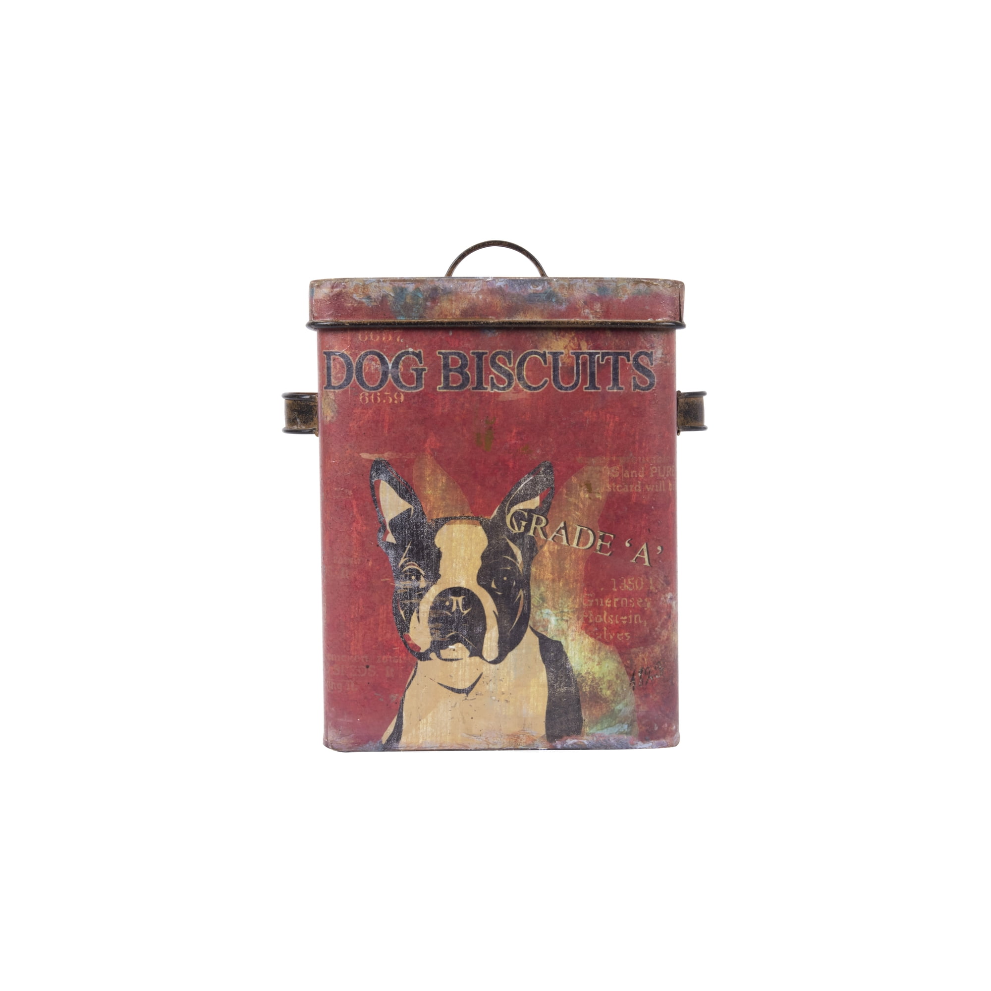 Creative Co-Op Vintage Dog Biscuit Tin with Lid
