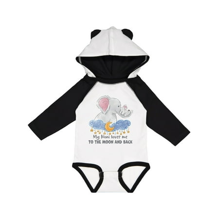 

Inktastic My Noni Loves me to the Moon and Back Elephant Family Gift Baby Boy or Baby Girl Long Sleeve Bodysuit