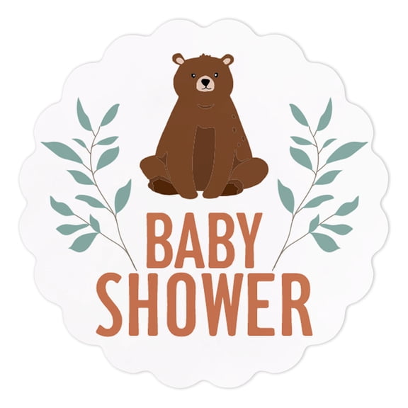 Inkdotpot Pack of 100, Gender Reveal Baby Shower Favors Stickers - Thank You Labels for Baby Shower 2 Inch Fox, Girl/Boy Theme Envelope Seal Stickers-a