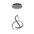thumbnail image 2 of WAC Lighting Vornado 7" 1-Light 3000K LED Mini Modern Aluminum Pendant in Black, 2 of 5