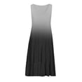 thumbnail image 4 of Deals of the Day,Bidobibo Womens Summer Plus Size Tank Dresses Casual Loose Fit Gradient Beach Dresses Sundress Crew Neck Sleeveless Pleated Mini Dress, 4 of 5