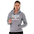 thumbnail image 4 of Dominicana Rep the Republic Cool Flag Unisex Plus Fleece Graphic Hoodie Brisco Brands 2X, 4 of 5