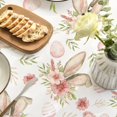 thumbnail image 5 of Easter Tablecloth 60×84 Inch Oval, Bunny Ear Flowers Spring Washable Seasonal Table Cover for Party Picnic Dinner Decor, 5 of 6
