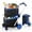Blue, variant on Haosegd Blue Shopping Carts for Groceries,200 LBS Capacity Collapsible Grocery Carts with 2 Storage Crates
