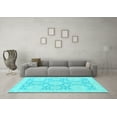 thumbnail image 3 of Ahgly Company Indoor Square Oriental Light Blue Traditional Area Rugs, 3' Square, 3 of 4