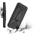 thumbnail image 4 of TJS for TCL Ion Z / TCL A3 A509DL / TCL A30 Phone Case, with Tempered Glass Screen Protector, 3 in 1 Combo Belt Clip Holster Impact Resist Rugged Kickstand Phone Cover (Black), 4 of 6
