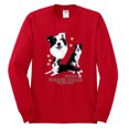 thumbnail image 2 of If It's Not a Border Collie It's Just a Dog Gift | Mens Dog Lover Long Sleeve T-Shirt, Red, Small, 2 of 3