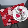 thumbnail image 5 of Plastic Cotton Linen Table Mat Kitchen Decor, Valentines Day Heart Placemat Valentine'S Day Heart Placemat Cotton Linen Table Mat Kitchen Dining Decor 12X18 Inch, 5 of 7
