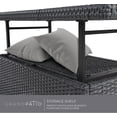 thumbnail image 6 of Grand Patio Indoor/Outdoor All-Weather Resin Wicker Coffee Dining Table with Adjustable Lift Top and Storage Shelf, Steel Frame, Gray, 6 of 7
