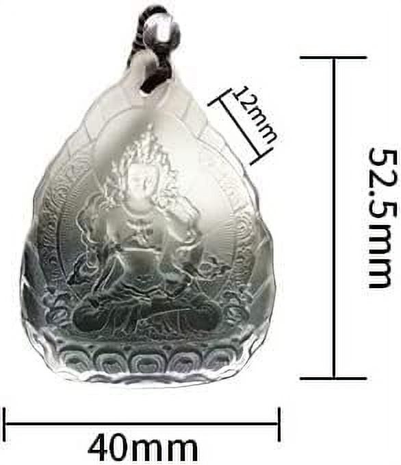 White Tara Manjushri Buddha Amulet Gemstones Necklace(Chain 65cm ...