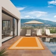 thumbnail image 3 of Orange Greek Key Outdoor Rug for Patio/Deck/Porch, Non-Slip Large Area Rug 6 x 9 Ft, White Greece Ancient Farmhouse Geo Indoor Outdoor Rugs Washable Area Rugs, Reversible Camping Rug Carpet Runner, 3 of 8