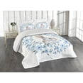 thumbnail image 2 of Ambesonne Country Quilted Coverlet 3 Pcs, Rabbit Portrait, King Size, Blue Grey White, 2 of 4