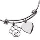thumbnail image 2 of Pulsera para Mujer Huella de Gato, Perro y Animales LuckyLy, Acero Inoxidable plateado UNITALLA, 2 of 5