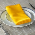 thumbnail image 2 of LA Linen 10-Pack Cloth Napkins, Washable Reusable Polyester Poplin Table Napkins, 18 by 18-Inch, Yellow Dark, 2 of 3