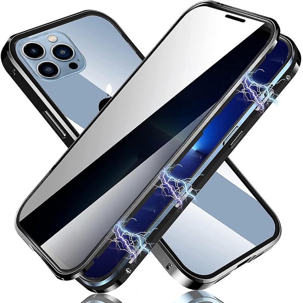 Privacy Magnetic Case Compatible Iphone 14 Pro Max/14 Pro Anti Peeping Double Sided Tempered Glass Case