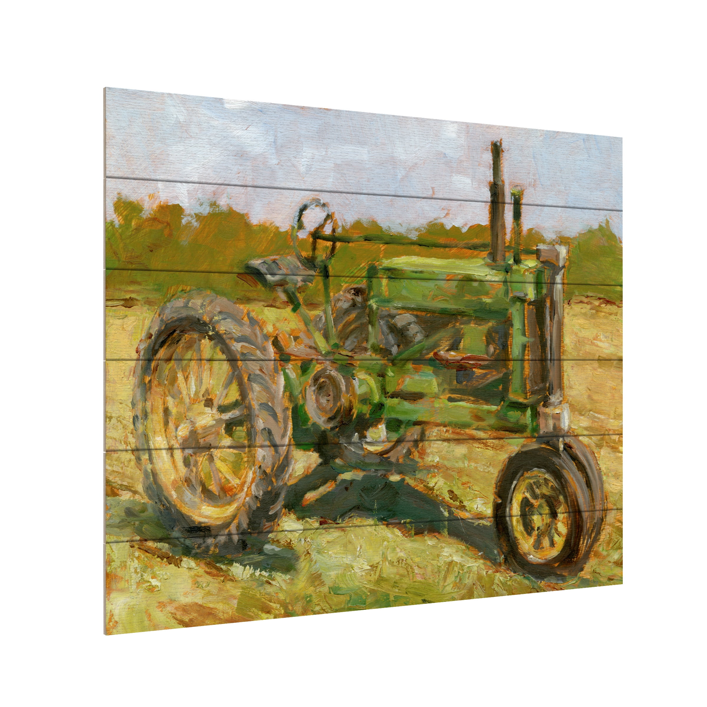 Ethan Harper 'Rustic Tractors I' Wood Slat Art 18x22