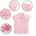 thumbnail image 6 of WOLLED 2-7 Years Baby Girls Summer Lapel T-Shirt Short Sleeve Casual T Shirt Active Pure Cotton Tees Shirt for Toddler Kids, 6 of 11