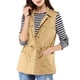 thumbnail image 2 of Chaleco sin mangas para mujer INSPIRE CHIC con cintura ajustable, cierre de cremallera, de algodón, estilo cargo, con bolsillo, color caqui, talla M, 2 of 8