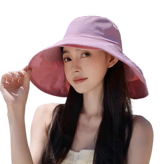 Sun Hats for Women Uv Protection Spring and Summer Outdoor Double-Layer Large Eave Sun Hat