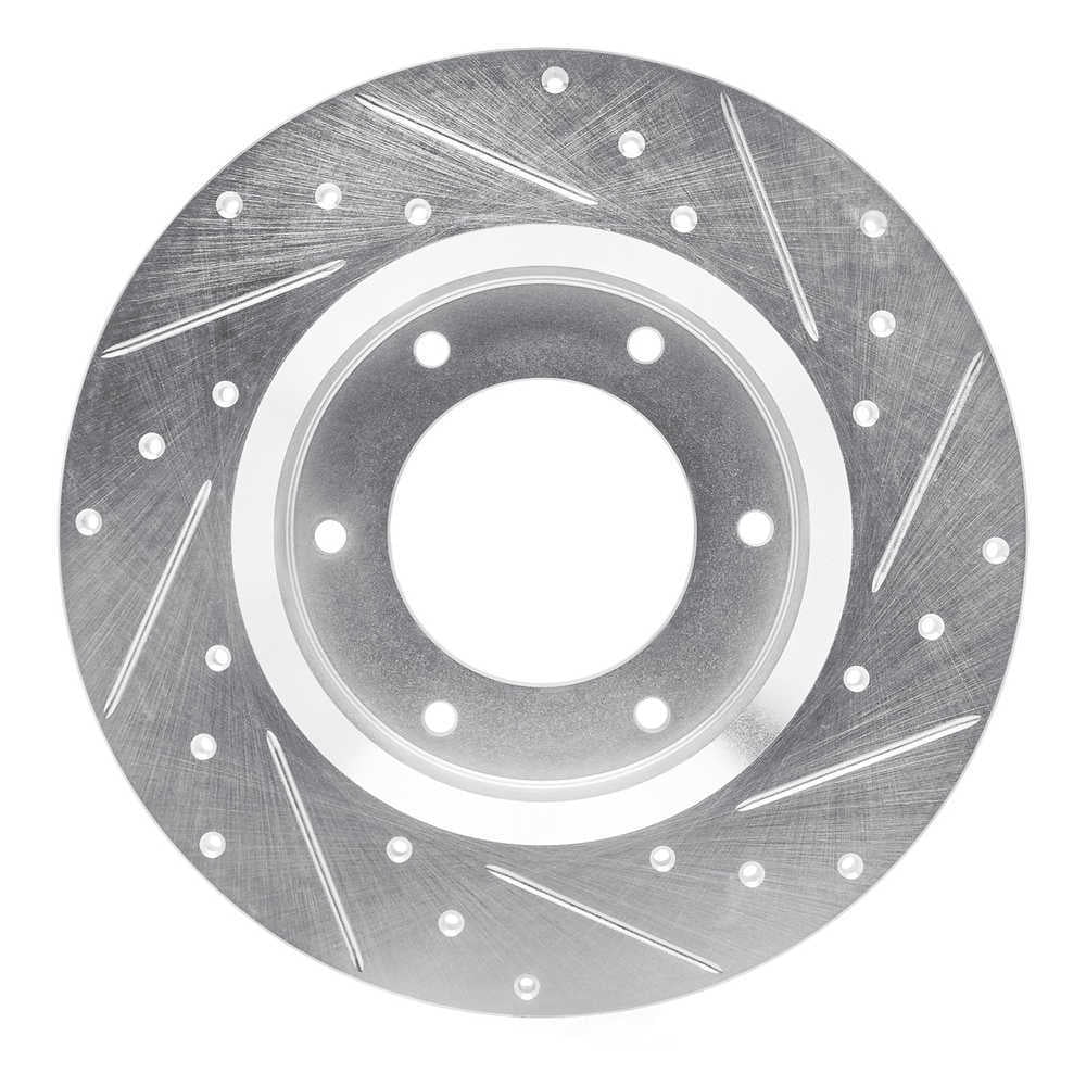 Dynamic Friction Company 631-76093L DFC Brake Rotor - Drilled And Slotted - Silver