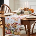 thumbnail image 3 of Thanksgiving Pumpkin Table Runner, Autumn Thanksgiving Kitchen Dining Table Decoration for Home Party Decor 13x36 Inches, 3 of 9