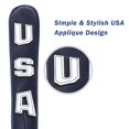 thumbnail image 3 of Baohd PU Golf Alignment Stick Cover Case USA Embroidered Waterproof Holder Premium Blue White, 3 of 5