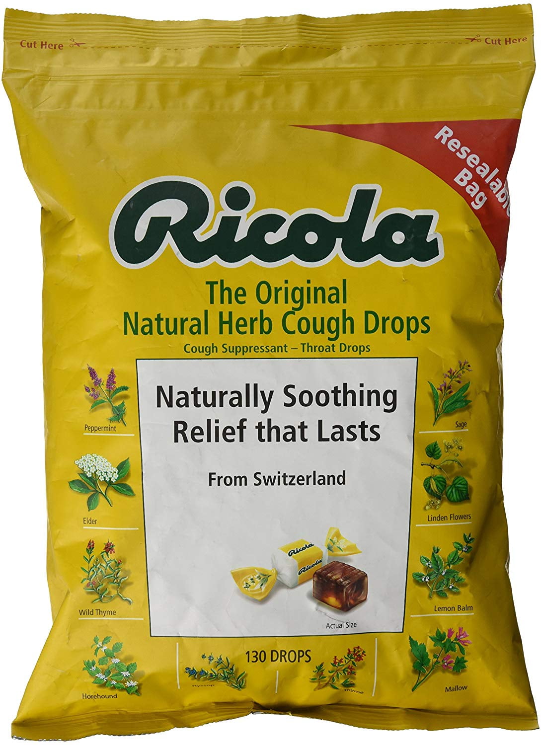 Ricola Original Natural Herb Cough Drops 130 ct - Walmart.com - Walmart.com