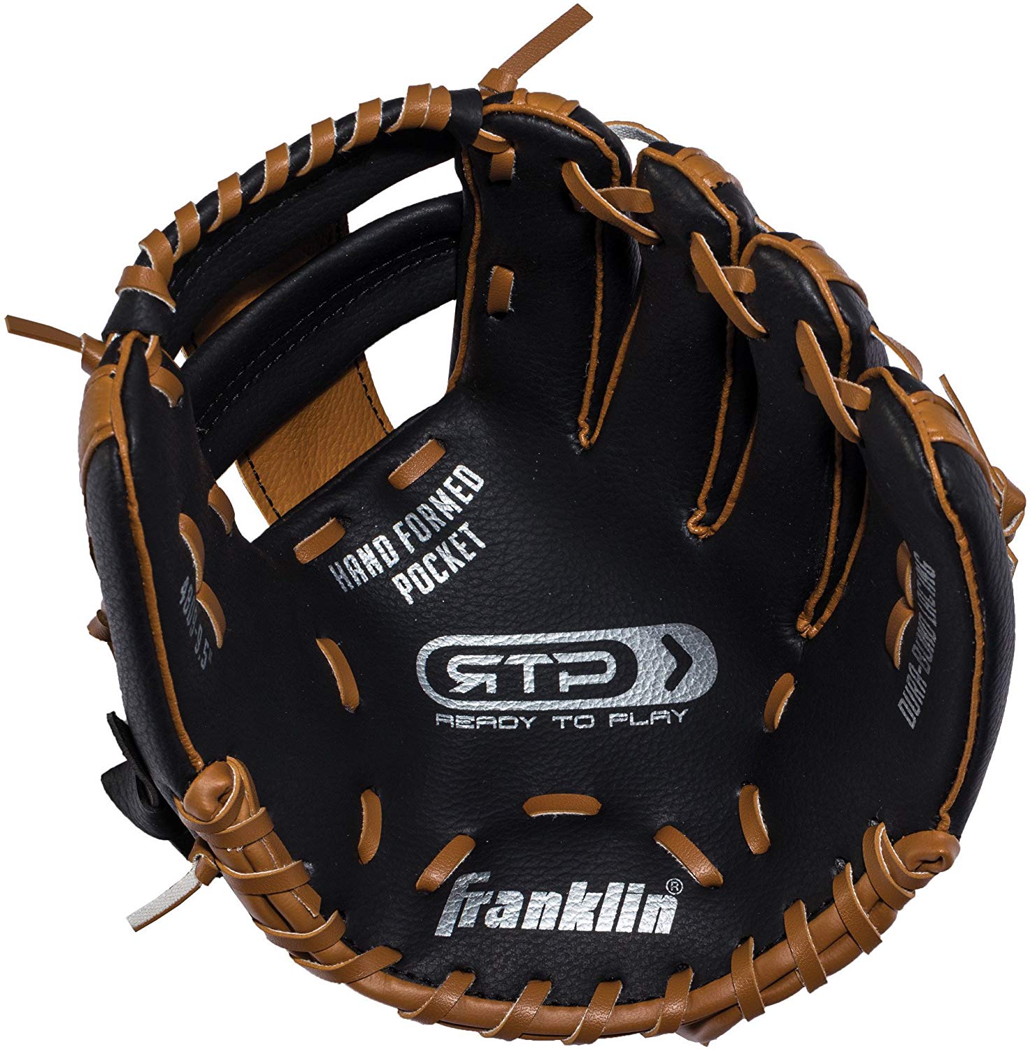 Franklin Sports 9.5 In. RTP Series Baseball Glove, Right Hand Throw, with Ball - image 2 of 4