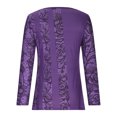 thumbnail image 4 of Birdeem Haut à Manches Longues Style Confortable Col Rond Doux Imprimé pour Femmes, 4 of 10