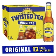 Twisted Tea Original Hard Iced Tea, 12 pack, 12 fl oz Glass Bottles, 5% ABV