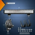 thumbnail image 2 of Nilight LED Light Bar 20 Inch 126W Spot Flood Combo Red Beam Off Road Lamp Fishing Hunting Emergency Deck Work Lighting for Trucks UTV Pick-up Van Boat Tractor, 2 of 7