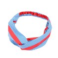 thumbnail image 1 of Accesorio elástico para envolver el cabello con diadema estampada para mujer y niña a la moda (azul rojo), 1 of 2