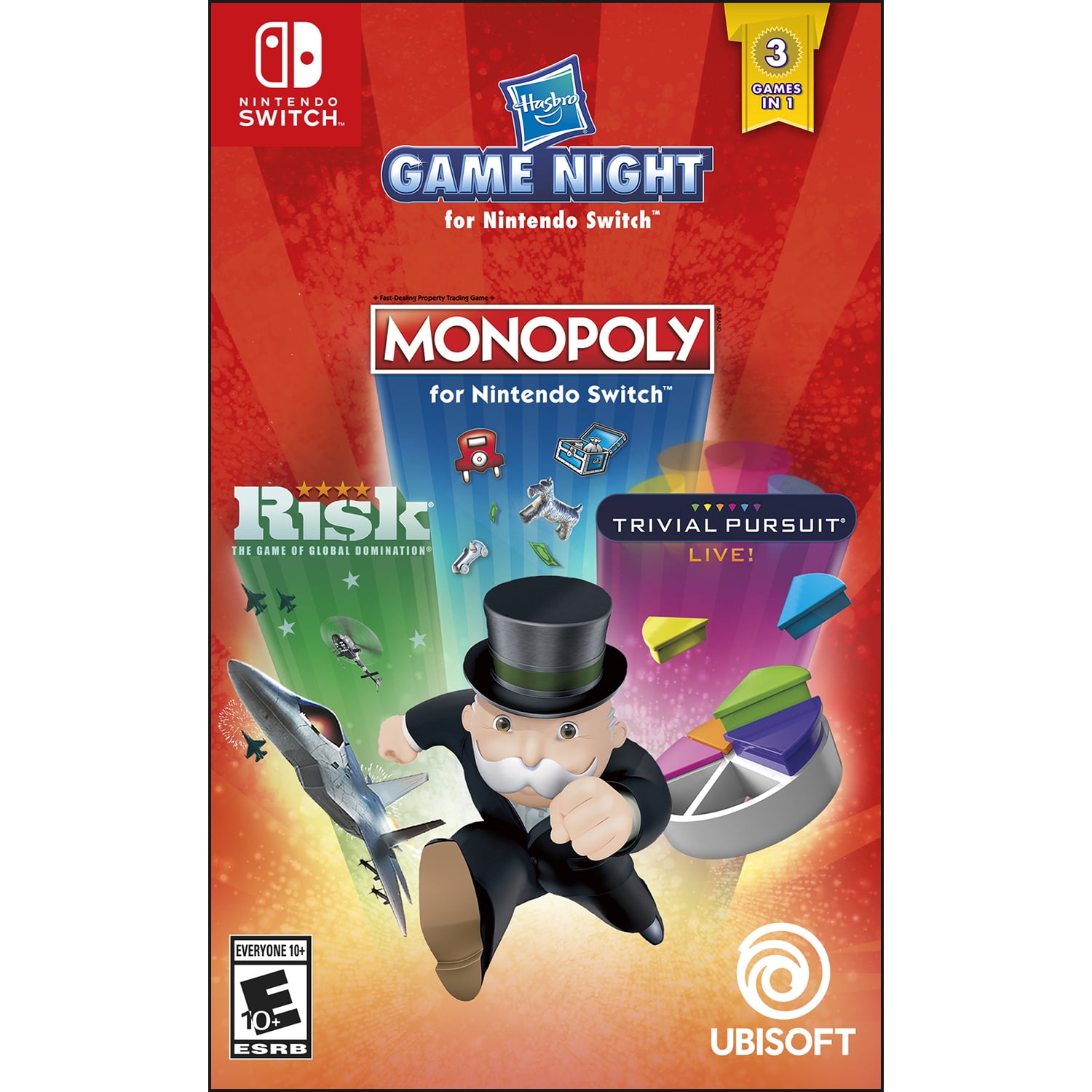oase iets benzine Hasbro Game Night: Monopoly, Risk, Trivial Pursuit - Nintendo Switch -  Walmart.com